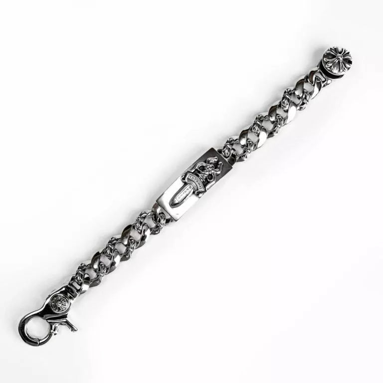 DAGGER ID FANCY LINK CLIP BRACELET