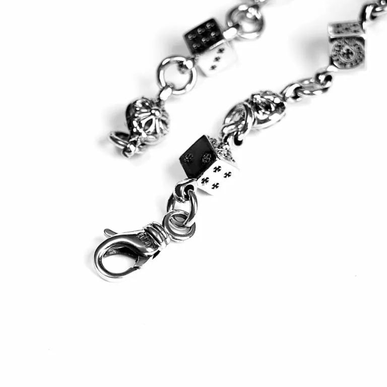 Chrome Hearts DICE AND CROSSBALL BRACELET -4