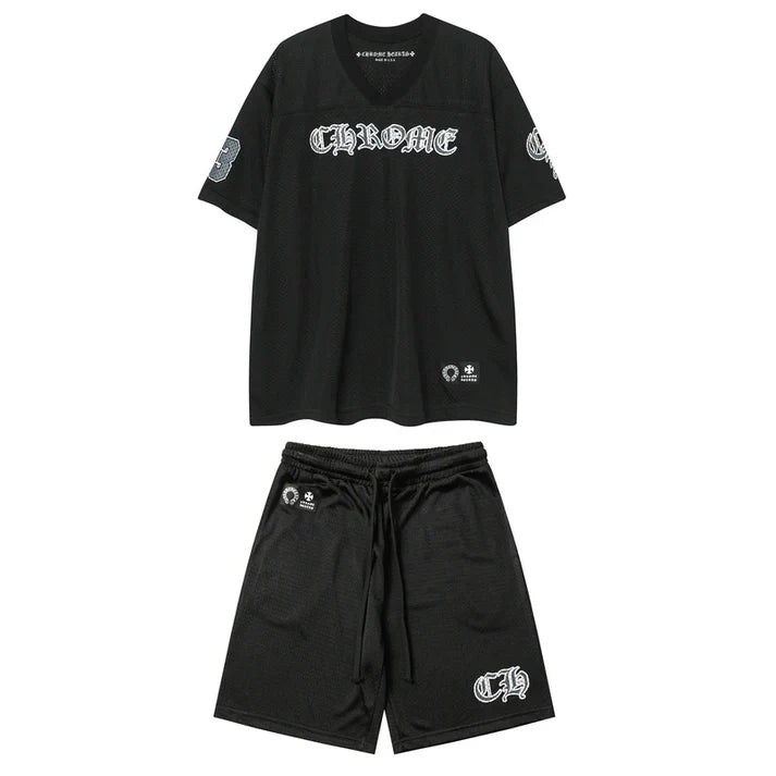 Chrome Hearts New T-shirt and Shorts Suit 9996