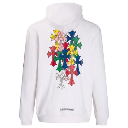 Chrome Hearts Multi-Cross & Horseshoe Logo Graphic Hoodies (Black/White)