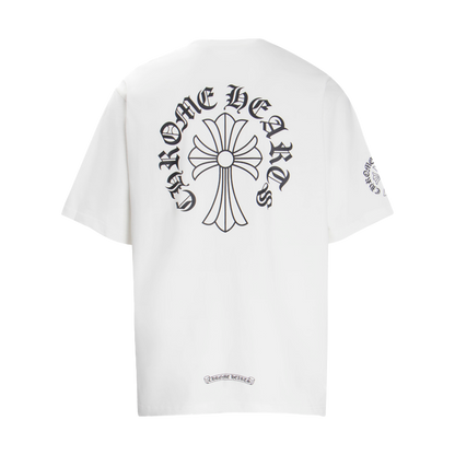 Chrome Hearts Multi-Design Gothic Cross & Horseshoe Graphic T-Shirts (Black/White)