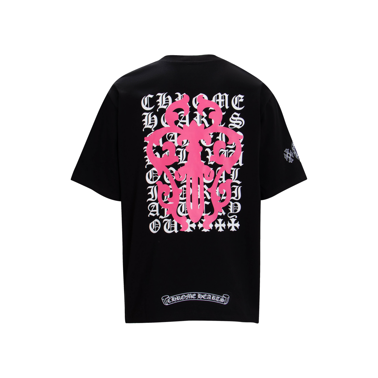 Chrome Hearts Multi-Design Gothic Cross & Horseshoe Graphic T-Shirts (Black/White)