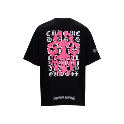Chrome Hearts Multi-Design Gothic Cross & Horseshoe Graphic T-Shirts (Black/White)