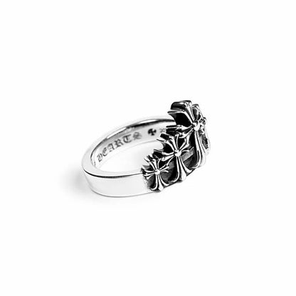 CHROME HEARTS CROSS CROWN RING