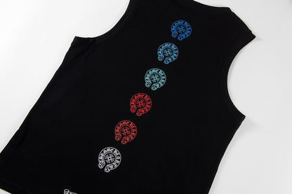 Chrome Hearts Rainbow horseshoe print tank top T-shirt P60