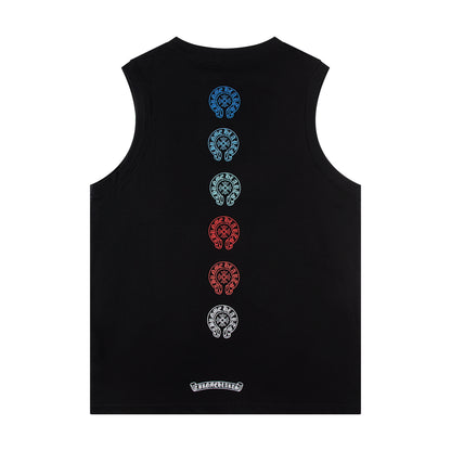 Chrome Hearts Rainbow horseshoe print tank top T-shirt P60