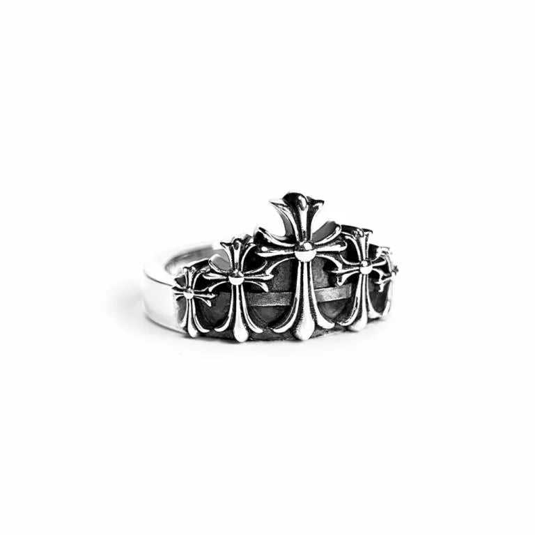 CHROME HEARTS CROSS CROWN RING